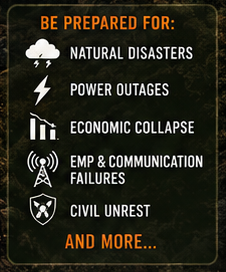 Preparedness scenarios covered: natural disasters, power outages, communication failures and more
